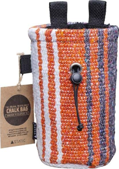 Adventure Ready Traveler Chalk Bag showcasing its unique sarape blanket design, perfect for climbing.