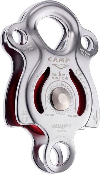 Naiad Pro Heavy-Duty Climbing Pulley showcasing large sheave and aluminum body.