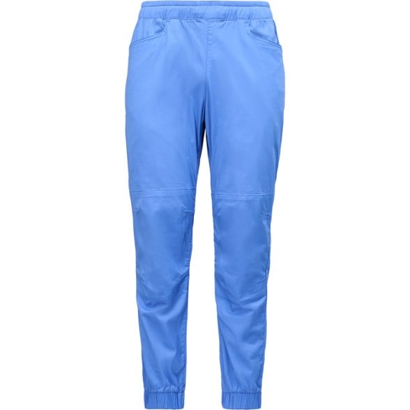 Side view of Notion Flex men's climbing pants showing tapered leg and elastic cuffs for outdoor climbing