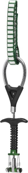 Camalot Z4 climbing cam in action on a rock face, showcasing its narrow head width and grip.