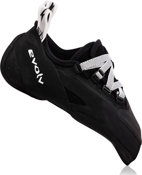 Phantom Pro Climbing Shoes viewed from the side, showcasing the aggressive toe design for precision on steep routes.