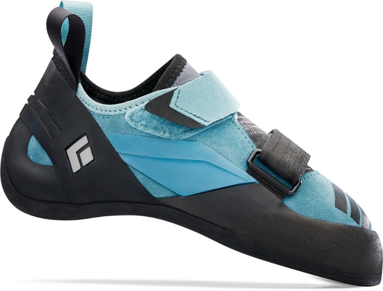 Close-up of Elevate women's climbing shoes showcasing the high-friction rubber sole.