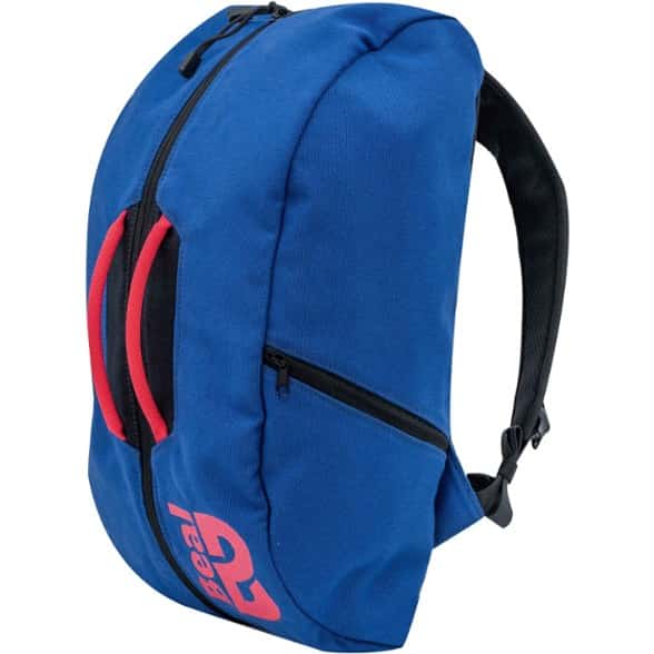 Beal Combi II rope bag open showing 80 m rope and climbing gear.