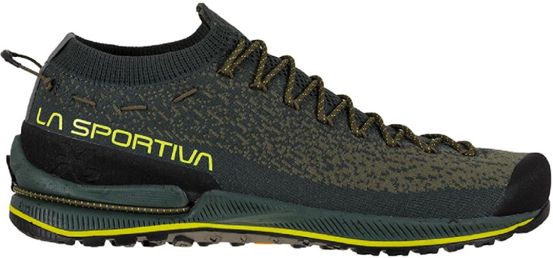 La Sportiva TX2 EVO approach shoes showcasing breathable knit uppers and a rugged outsole.